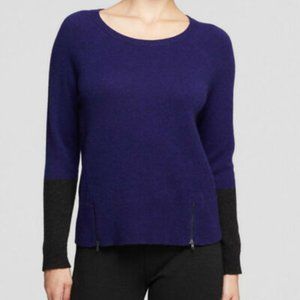 EILEEN FISHER Petite Color Block Zip Sweater - PL